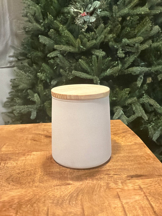 White Frosted 8oz Candle