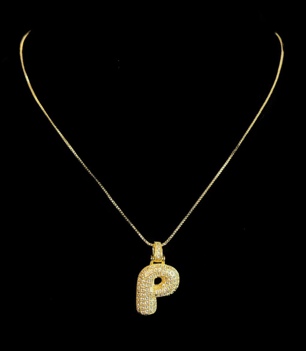 Bubble Initial Necklace