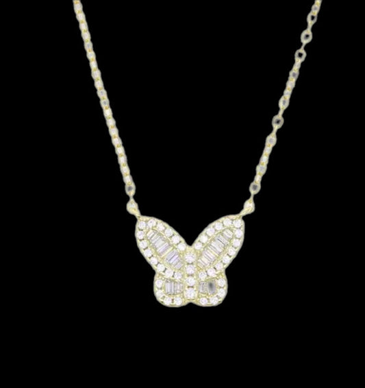 Iced out Butterfly Necklace