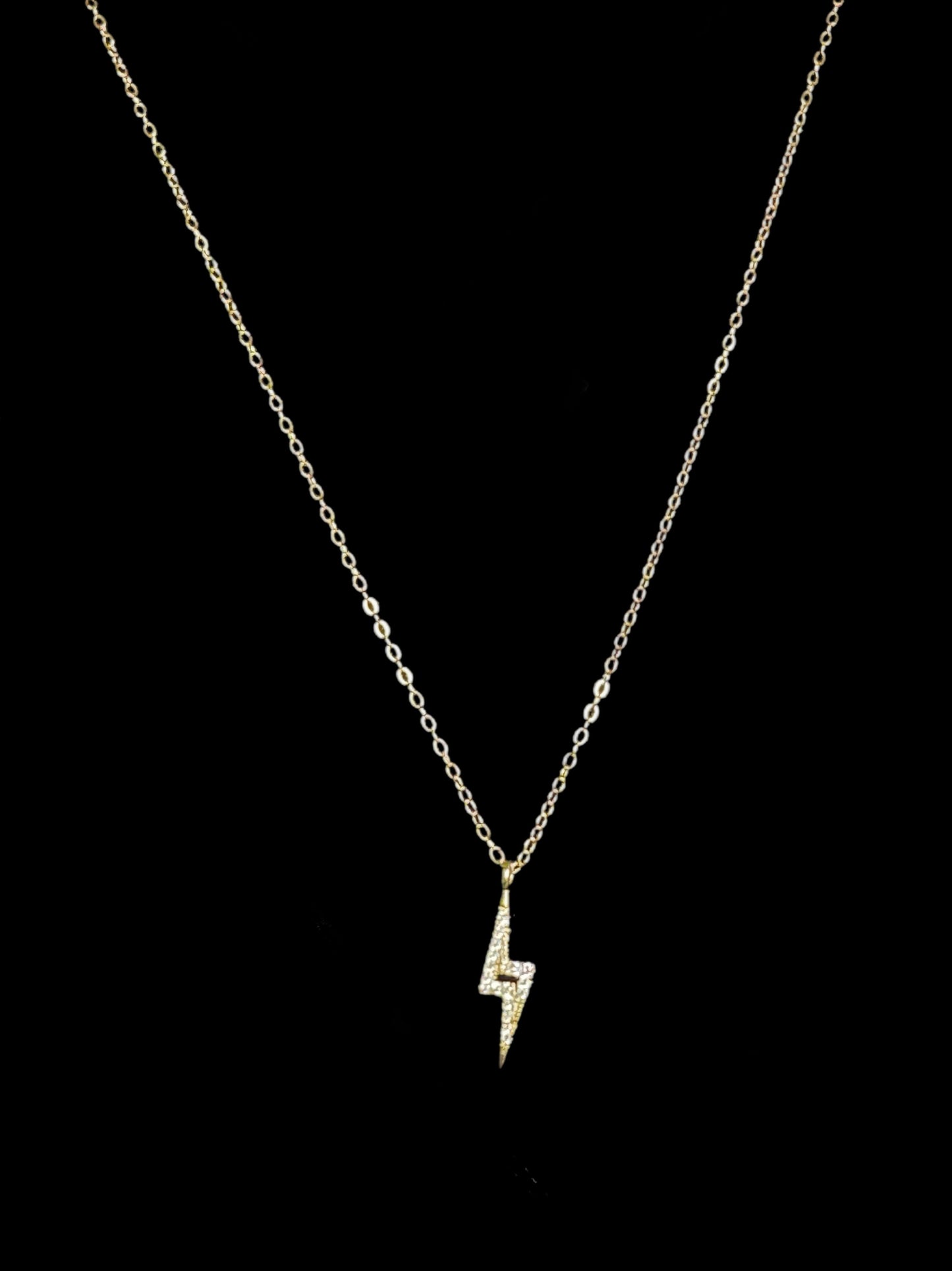 Iced Out Lightning Bolt Necklace