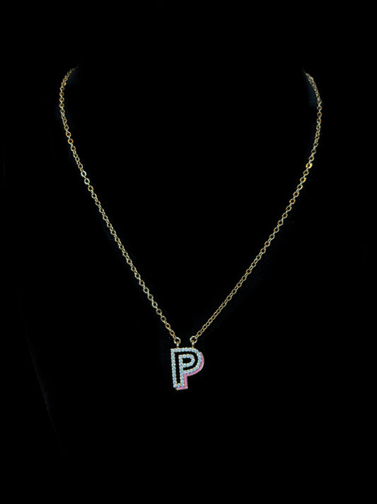 Iced Out Initial Necklace