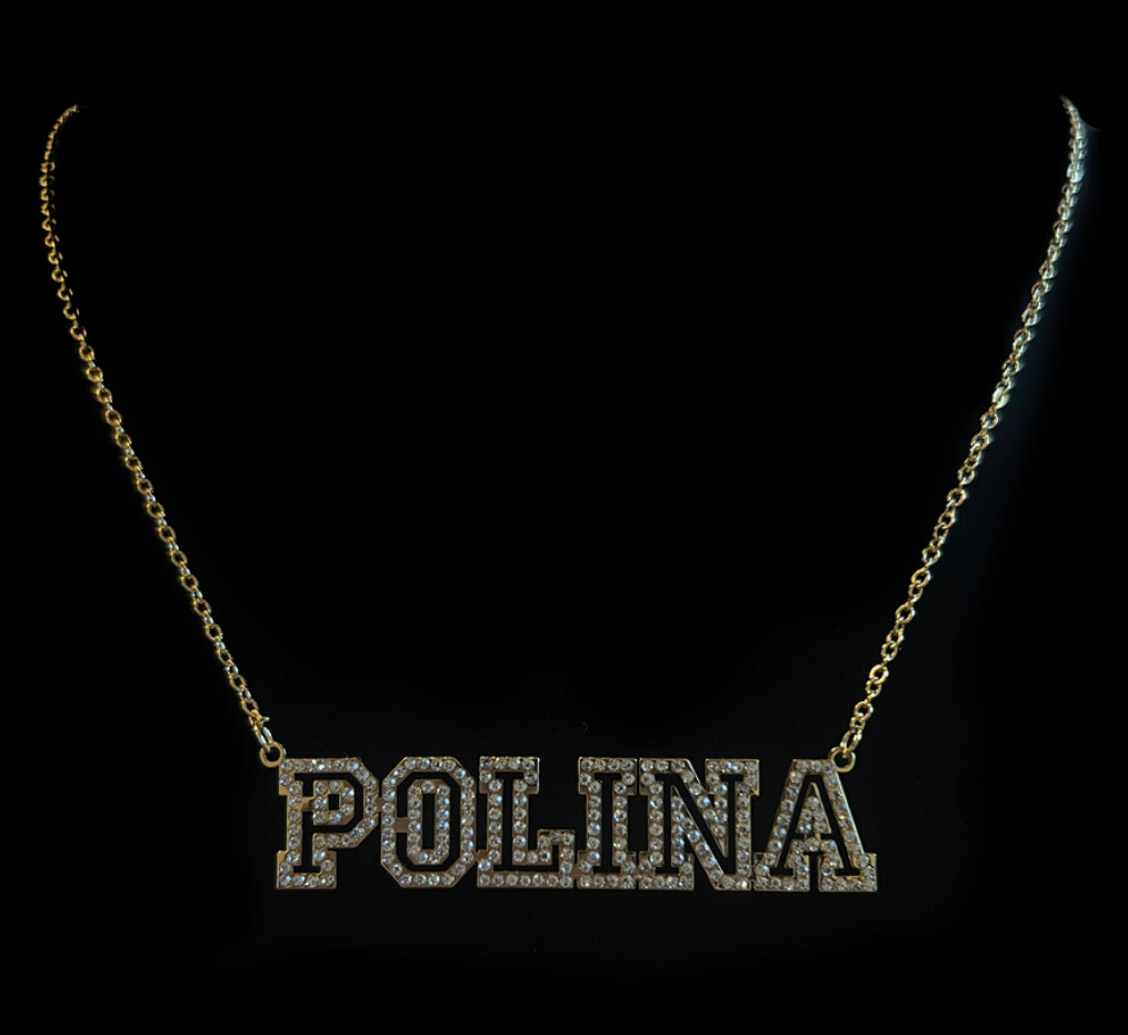 Iced Out Nameplate Necklace